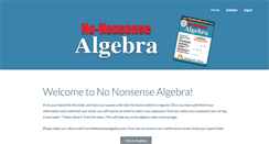 Desktop Screenshot of nononsensealgebra.com