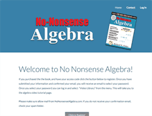 Tablet Screenshot of nononsensealgebra.com